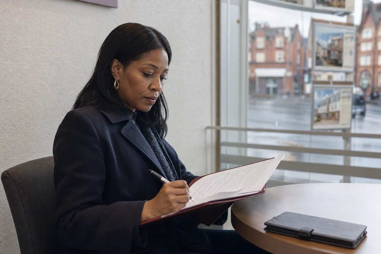 A property professional carefully reviewing a complaints procedure